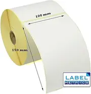 Label Metrics 100 x 150mm White Direct Thermal Labels - Zebra GK420D, GX420D, GK420T - 5 Rolls 1,250 Labels