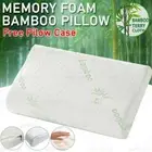 Bamboo Pillow Luxury Soft Contour Cushion Memory Foam Fabric Hypoallergenic OZ
