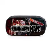 o694 chainsaw man Polyester double pen case Vertical square large capacity stationery case fgy694