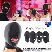 Full Hat Face Gimp Mask Elastic Head Hood BDSM Headgear Harness Bondage Costume