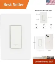 Compact 2.4GHz Wi-Fi Light Switch with Alexa/Google Assistant Compatibility