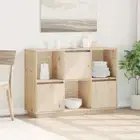 vidaXL Sideboard 110.5x35x80 cm Solid Wood Pine BBT