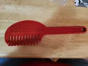 Tupperware Spaghetti Pasta Fork Strainer Strain 'N Serve Red Made In USA