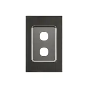 Clipsal Saturn Series Grid And Plate Assembly 2 Saturn 4000 Series Including Saturn Horizontal Horizon Black - 4032VH-HB