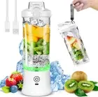 600Ml Portable Blender, Rechargeable Electric Blender with 6 Blades. Waterproof
