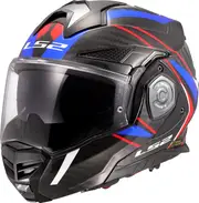 LS2 FF901 Advant X Carbon Future II, modular helmet , color: Black/White/Blue/Red , size: XS