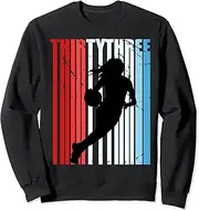 [X.Style] Retro Womens 33rd Basketball Birthday Player Team Coach Sweatshirt ds1843 Sweater (2XL) Black