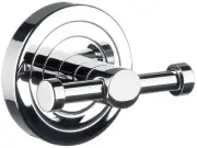 WS Bath Collections Polo 0775.02 Polo Double Robe Hook - Chrome