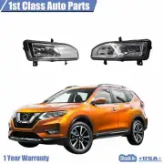 Set of 2 Left & Right Fog Lights For 17-19 Nissan Kicks/Leaf/Rogue/Versa Note (for: Nissan)