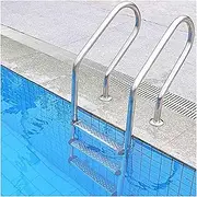 Pool Ladder,Inground Stainless Steel Swimming Ladder,Preventing Slips Heavy Duty Steps,for Backyard Pool Home,Bearing Weight 250kg