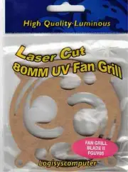 Logisys Computer Laser Cut 80mm UV Fan Grill