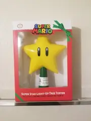 Mario Super Star Tree Topper Plug in 7” Light Up Christmas Tree Topper