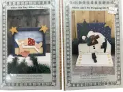 Two Barbara Lloyd designs Wood Pattern Snowman Santa Clause 2000 1999 Vtg