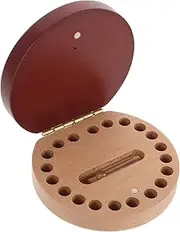 ERINGOGO Box Teeth Storage Box Tooth Paste Holder Tooth Treasure Chest Lost Tooth Holders for Tooth Savers for Keepsake Teeth Holder Wooden Light Brown