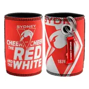 Sydney Swans AFL Bottle Opener Keyring and Beer Can Bottle Cooler Stubby Holder
