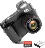 Digital Camera,4K 48MP Autofocus Vlogging Camera with 32G Memory Card Macro &18X Digital Zoom,Compact Digital Camera with 3.0 inch Screen for Teenagers, Beginners,Adults