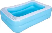 Inflatable Swimming Pool for Kids Outdoor Ground Rectangular Kiddie Pool (Max 43x34.5x13 Inch)