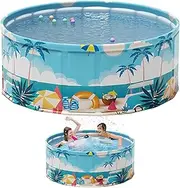 Kids Paddling Pool, Non Slip Foldable Kids Swimming Pool Leakproof Splash Pools Kiddie Bathing Tub Garden Pools for Backyard Garden and Patio