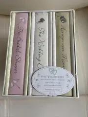 Sheffield Home WEDDING MEMORIES Photo Album Set~Bridal Shower/Wedding/Honeymoon