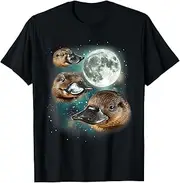 [JIAGANYI] Three Platypus Moon ｜ Funny Cursed Meme Design T-Shirt