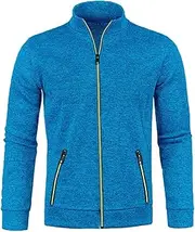 Cardigan Sweaters for Men Lightweight Stand Collar Zip Up Soft Warm Coats Slim Fit Casual Knitted Sweater