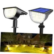 Solar Spot Lights, 32LED Solar Flood Lights Outdoor, Solar 2 Pack(Warm White)