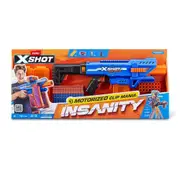Zuru XSHOT Insanity Motorized Clip Mania Blaster with 72 Darts