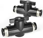 TAILONZ PNEUMATIC 8mm OD Ball Valve Air Flow Control Valve Push to Connect Fitting BVU-8（Pack of 5）