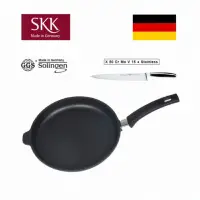 在飛比找momo購物網優惠-【德國SKK】鑄造平底鍋28cm+德國 主廚刀20cm