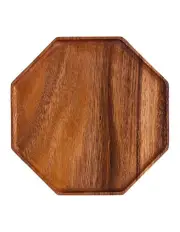 [SOGA] Octagon Wooden Acacia Food Serving Tray 25cm in Brown
