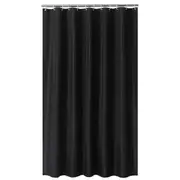 Black Wall Pattern Shower Bath Curtain Waterproof Bathroom Curtain Hanging Hooks #2