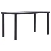 Dining Table Black and Concrete Grey 140x70x75 cm MDF vidaXL
