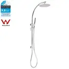 WELS 2 IN 1 BRASS Shower Rail Diverter Round 8'' Rain Shower Head Set Hand Held