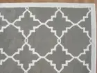 Lattice Trellis Gray Modern Handmade Hand-Tufted 100% Wool Area Rug Carpet