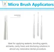Dental Microbrush Micro Brush Applicator Tips 1.0mm Super Fine, White, 400/Pk