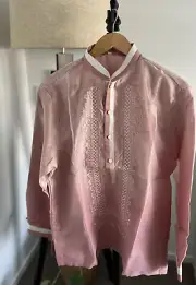 Monochromatic Barong Tagalog- PINK Size L