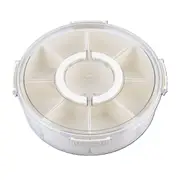 Pizzazz Round 9 Compartment Grazing Box with Carry Handles & Food Picks