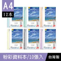 在飛比找Yahoo奇摩購物中心優惠-珠友 RB-13011 A4/13K 27孔粉彩資料本(附名