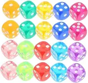 Abaodam 100pcs Transparent Game Dice Corner Dice for Board Games Family Gatherings and Parties Acrylic Material for Fun and Anytime