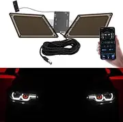 Devil Eyes Light for Cars, LED Eyes for Car with APP Control, Colorful Eye Lamp Soft Screen for Car Windows, DIY Dynamic Eye Lights, Grammable LED Sign Flexible Display Screen for Car Motorcycle