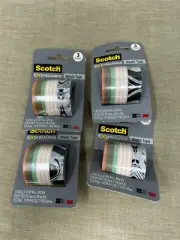 Washi Tape Craft Art Scrapbooking 12 Rolls Scotch Expressions Assorted Stripe