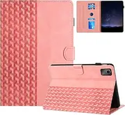 Case for Lenovo Tab M11 11 Inch 2024 (TB-330FU/TB-331FC) Premium PU Leather with Magnetic Clasp and Card Holder, Shockproof Multi-Angle Adjustable Bracket Auto Wake/Sleep Lenovo Xiaoxin Pad 2024 Pink