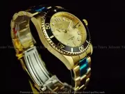 NEW! Invicta Men's 44mm Hammerhead Shark Pro Diver Gold Tone SS Bracelet Watch