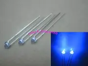 50pcs, New 1.8mm Blue Diffused LED Leds 3000MCD Light Bulb + Resistors for 12V