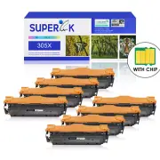 8 Pack CE410X Toner Cartridge For HP 305X LaserJet Pro 400 color M475dn M475dw