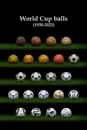 Fine Art Print: poster of official match balls of the FIFA World Cup (1930-2022)