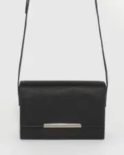 Black Tyler Crossbody Clutch Bag