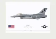 Warhead Illustrated F-16C 10th TFS 50th TFW Hahn AB #384 Aircraft Print