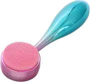BIUDECO Dual-sided Face Wash Brush Silicone Facial Scrubber for Men Women Deep Pore Cleansing Exfoliating Massage Compact for Home Travel