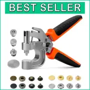 Durable Leather Snap Button Kit with Installation Pliers – 40 Sets in 4 Colors